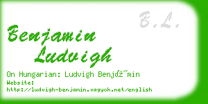 benjamin ludvigh business card